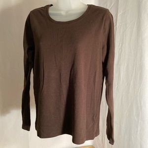 Long sleeve top large brown